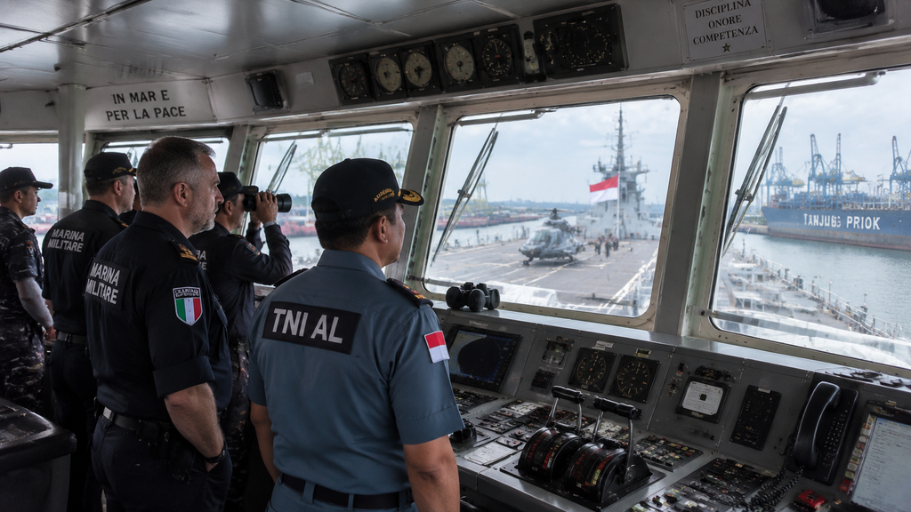 Kapal Induk Pertama RI Giuseppe Garibaldi Sandar di Tanjung Priok